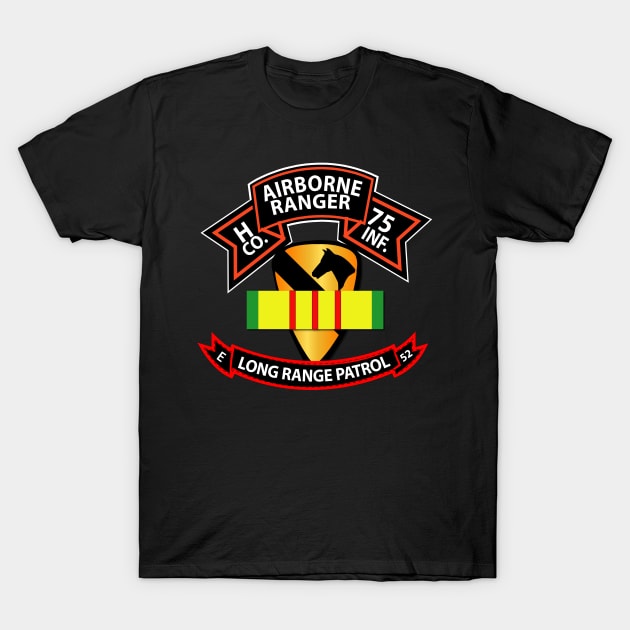 H Co 75th Ranger - 1st Cav - VN Ribbon - LRSD - 1 T-Shirt by twix123844
